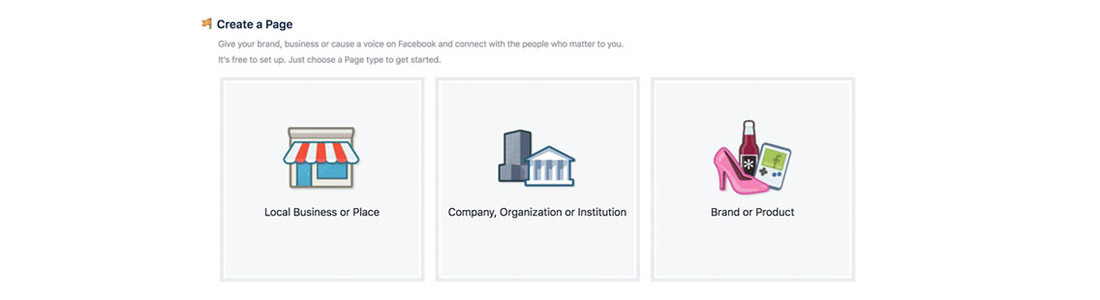 Create a Facebook page